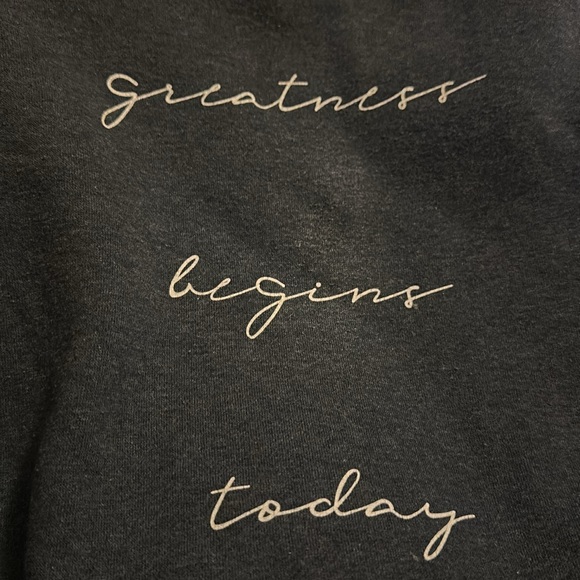 Greatness Begins Today Oversized Hoodie size XL bluish grey - Picture 3 of 5